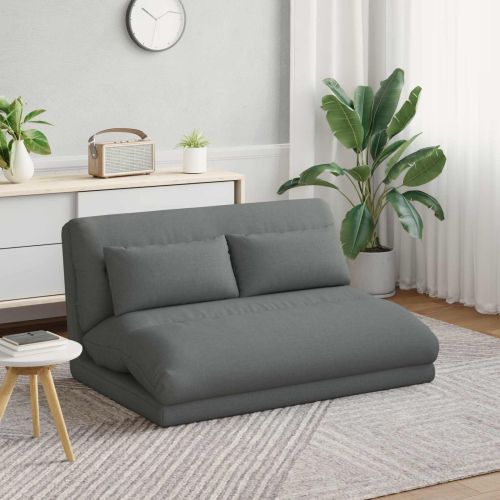 Подово кресло Тъмен сив 110 x 82 x 55 см текстил