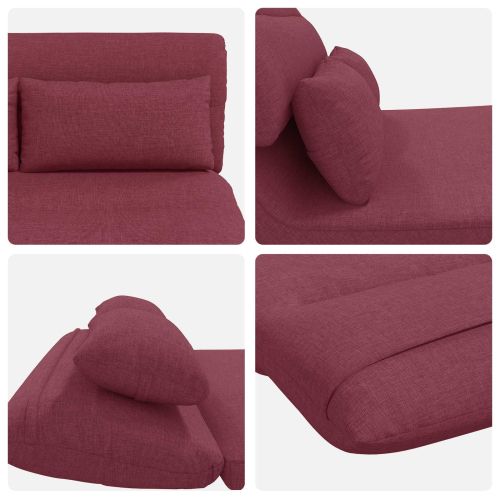 Подово кресло Виненочервен 110 x 82 x 55 см текстил