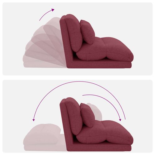 Подово кресло Виненочервен 110 x 82 x 55 см текстил