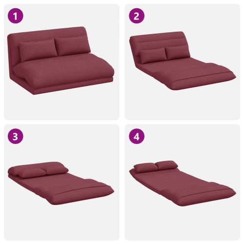 Подово кресло Виненочервен 110 x 82 x 55 см текстил