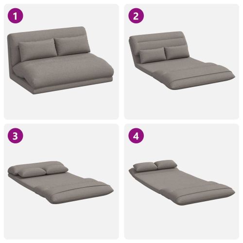 Подово кресло Таупе 110 x 82 x 55 см текстил