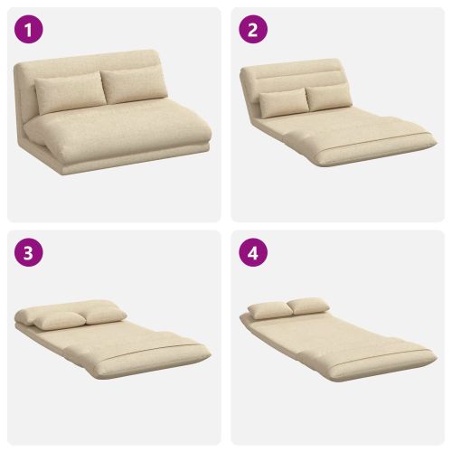 Подово кресло Крем 110 x 82 x 55 см текстил