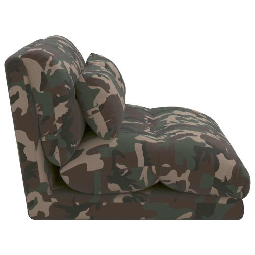 Подово кресло Военнозелено 110 x 82 x 55 см текстил