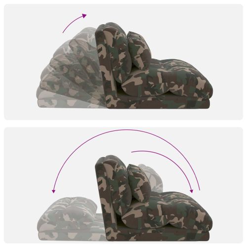 Подово кресло Военнозелено 110 x 82 x 55 см текстил