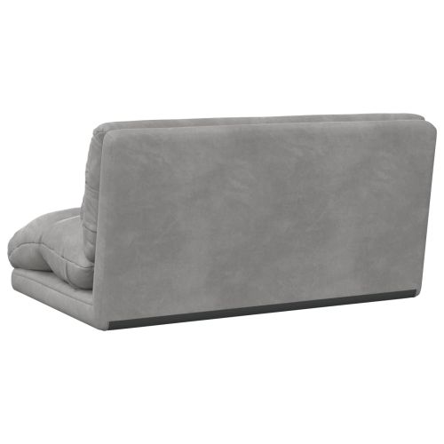 Подово кресло Светлосиво 110 x 82 x 55 см Кадифе