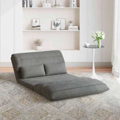 Подово кресло Тъмен сив 110 x 82 x 55 см Кадифе