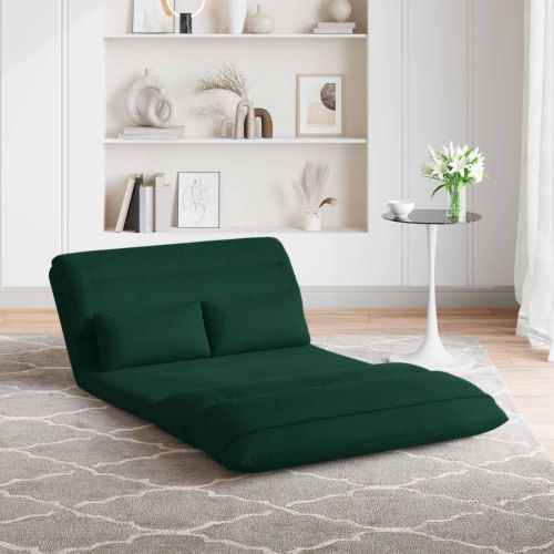 Подово кресло Тъмен зелен 110 x 82 x 55 см Кадифе