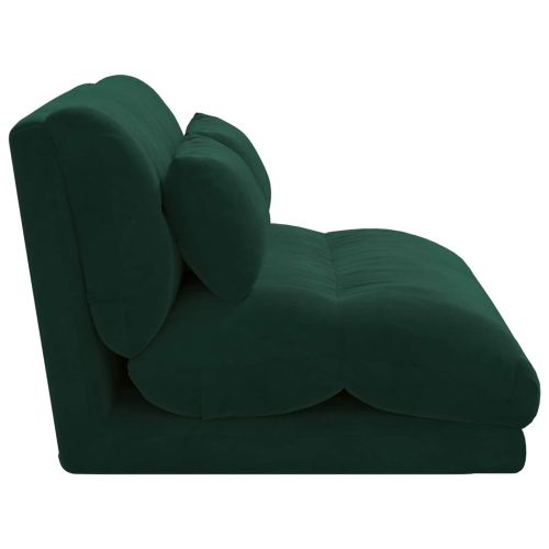 Подово кресло Тъмен зелен 110 x 82 x 55 см Кадифе