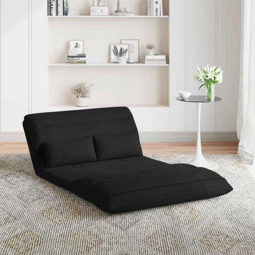 Подово кресло Черен 110 x 82 x 55 см Кадифе