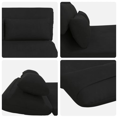 Подово кресло Черен 110 x 82 x 55 см Кадифе