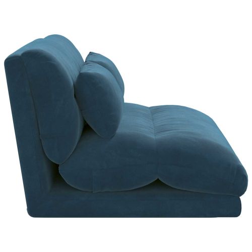 Подово кресло Синьо 110 x 82 x 55 см Кадифе