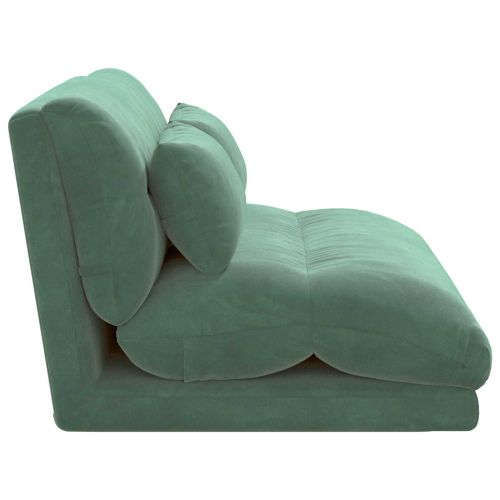 Подово кресло Морско зелено 110 x 82 x 55 см Кадифе
