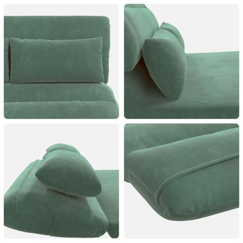 Подово кресло Морско зелено 110 x 82 x 55 см Кадифе