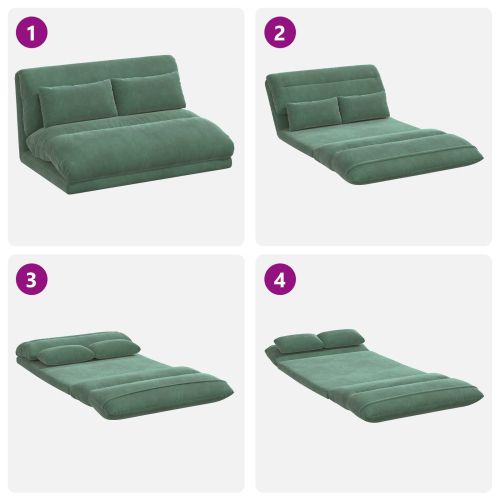 Подово кресло Морско зелено 110 x 82 x 55 см Кадифе