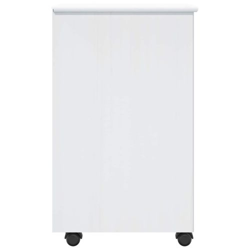 Плъзгащ кабинет с колело Бяло 34 x 39 x 65,5 cm Солиден бор