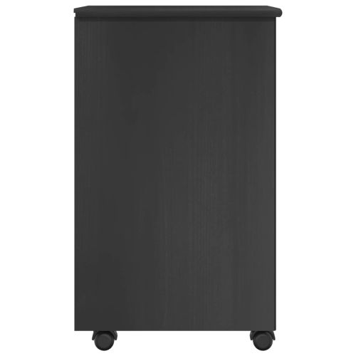 Плъзгащ кабинет с колело Сив 34 x 39 x 65,5 cm Солиден бор