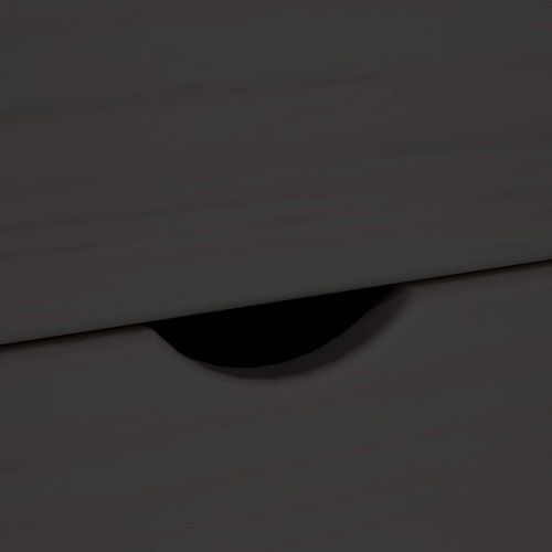 Плъзгащ кабинет с колело Сив 34 x 39 x 65,5 cm Солиден бор