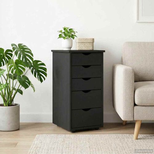 За шкафове Черно 34 x 39 x 61,5 см Солиден бор