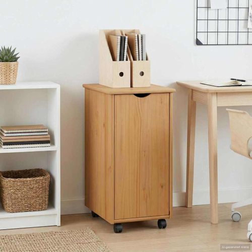 Плъзгащ кабинет Меден кафяв 34 x 39 x 65,5 cm Солиден бор