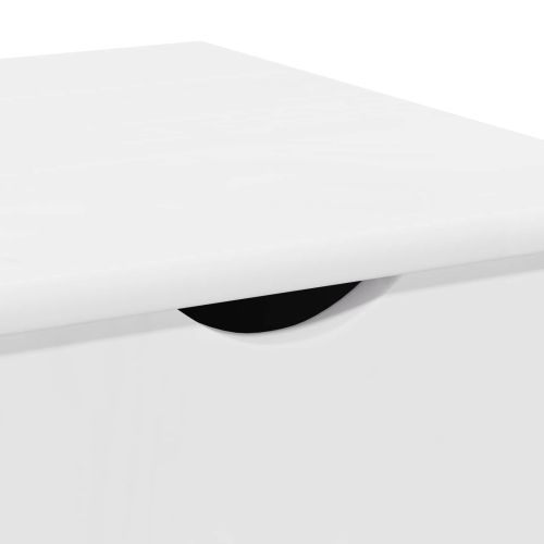 Плъзгащ кабинет с колело Бяло 34 x 39 x 65,5 cm Солиден бор