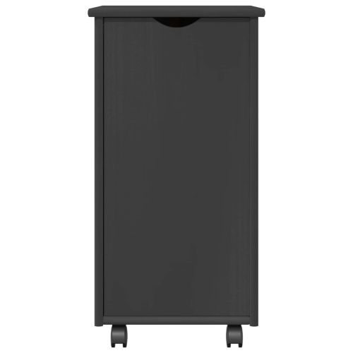 Плъзгащ кабинет с колело Сив 34 x 39 x 65,5 cm Солиден бор