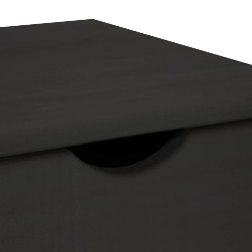 Плъзгащ кабинет с колело Черно 34 x 39 x 65,5 cm Солиден бор