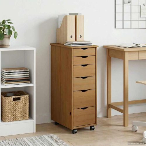 Плъзгащ кабинет Меден кафяв 34 x 39 x 93,5 см Солиден бор