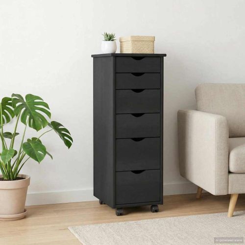 Плъзгащ кабинет с колело Сив 34 x 39 x 93,5 см Солиден бор