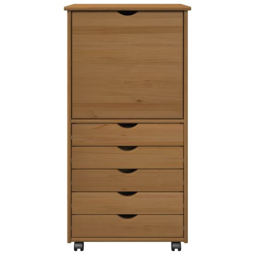 Плъзгащ кабинет Меден кафяв 53 x 39 x 103 cm Солиден бор