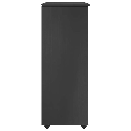 Плъзгащ кабинет с колело Сив 53 x 39 x 103 cm Солиден бор