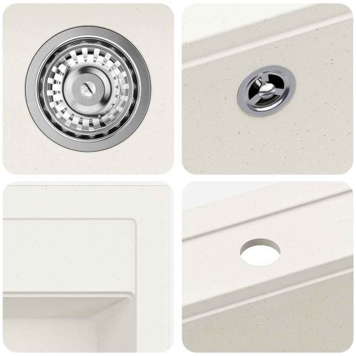 Мивка Бяло 470 x 440 мм Гранит