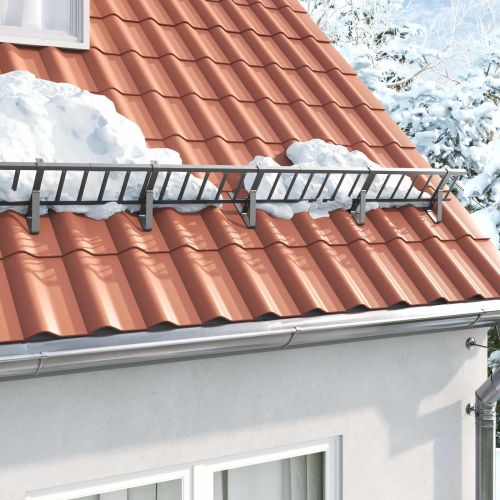 Поддръжка на снегозащита 2 pcs Антрацит 29,5 x 3 x 34,5 см