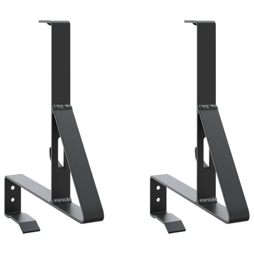 Поддръжка на снегозащита 2 pcs Черно 29,5 x 3 x 34,5 см Стомана
