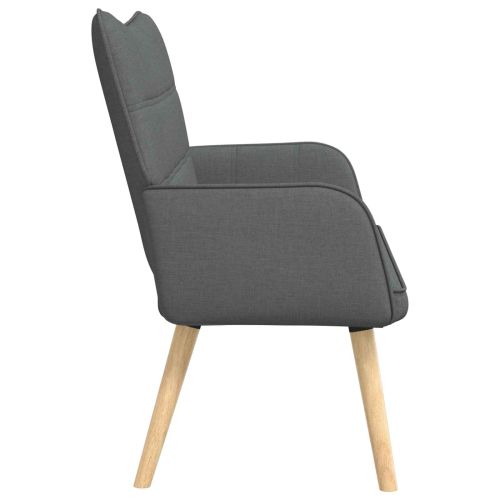 Диван с два места Тъмен сив 115 x 61 x 87 см текстил