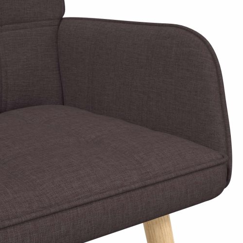 Диван с два места Тъмен кафяв 115 x 61 x 87 см текстил