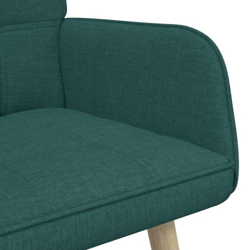 Диван с два места Тъмен зелен 115 x 61 x 87 см текстил