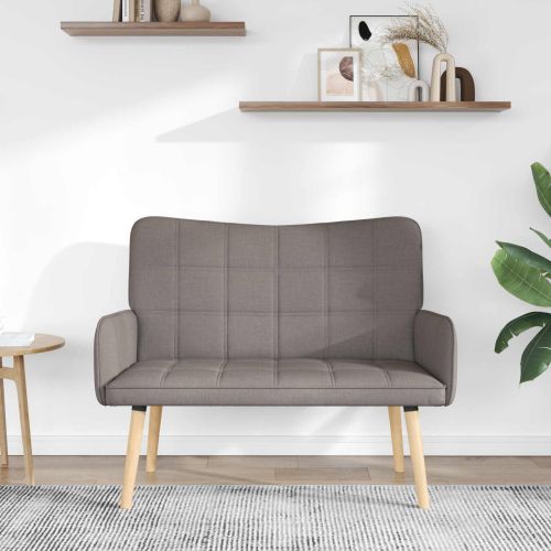 Диван с два места Таупе 115 x 61 x 87 см текстил