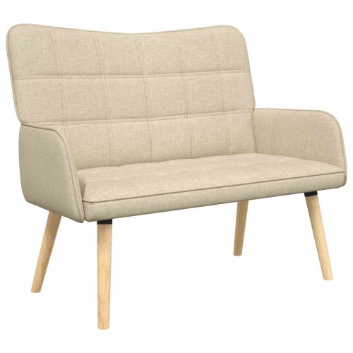 Диван с два места Крем 115 x 61 x 87 см текстил