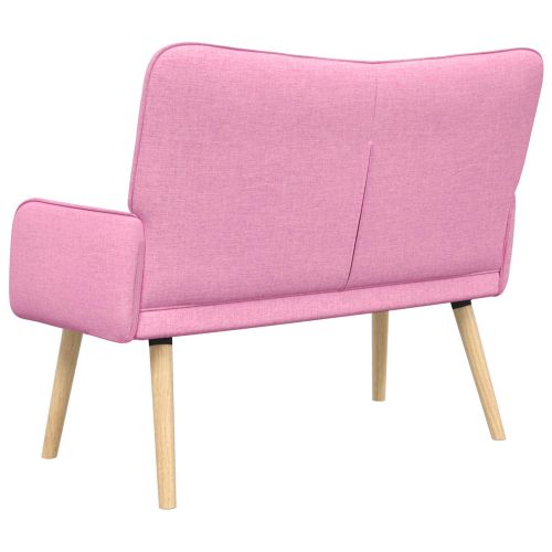 Диван с два места Розово 115 x 61 x 87 см текстил