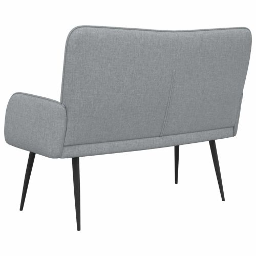 Двуместна софа Светлосиво 115 x 61 x 87 см текстил