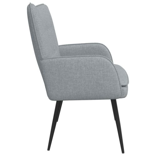 Двуместна софа Светлосиво 115 x 61 x 87 см текстил