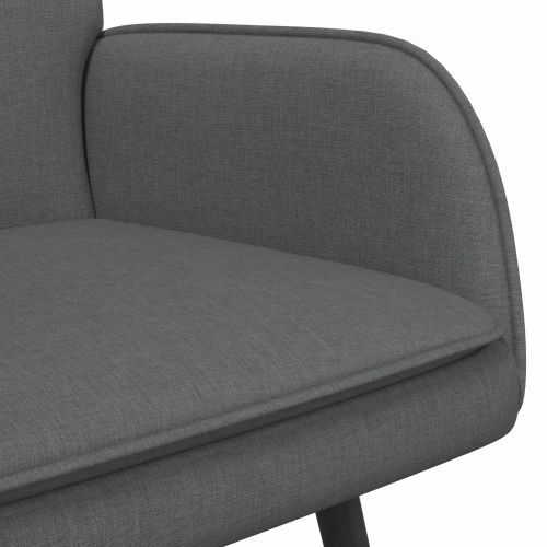 Двуместна софа Тъмен сив 115 x 61 x 87 см текстил