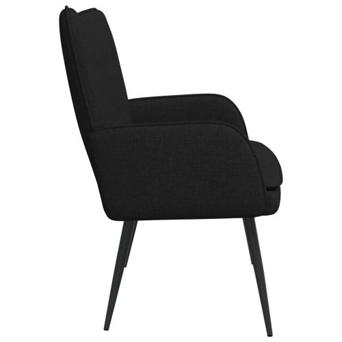 Двуместна софа Черен 115 x 61 x 87 см текстил