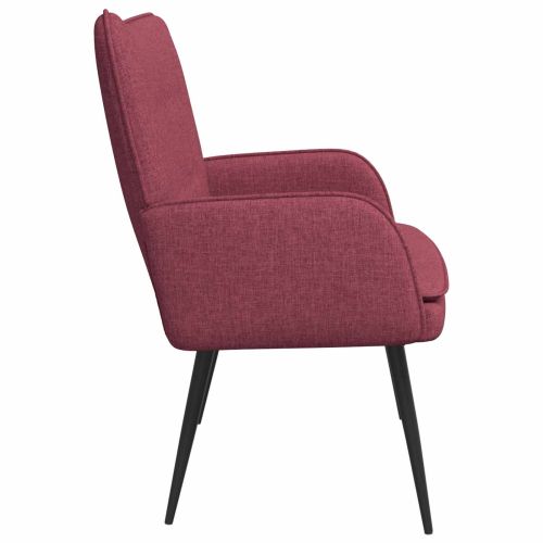 Двуместна софа виненочервен 115 x 61 x 87 см текстил