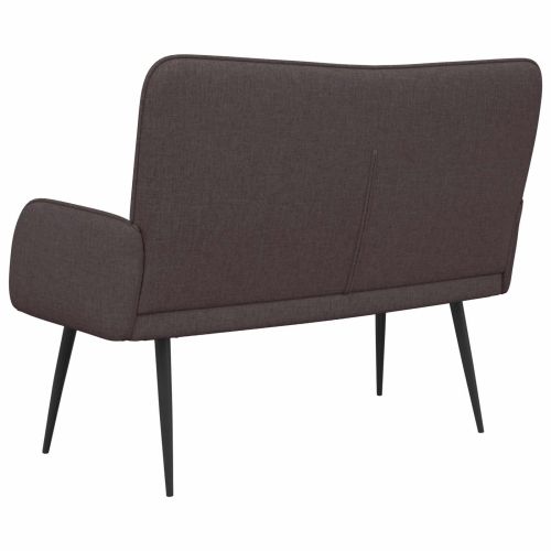 Двуместна софа Тъмен кафяв 115 x 61 x 87 см текстил