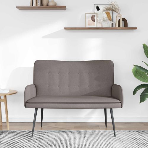 Двуместна софа Таупе 115 x 61 x 87 см текстил