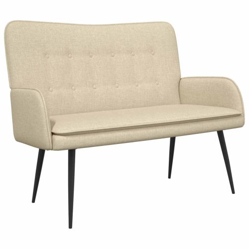 Двуместна софа Крем 115 x 61 x 87 см текстил