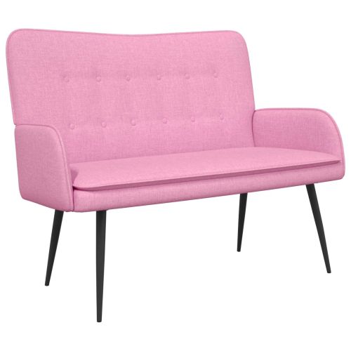 Двуместна софа Розово 115 x 61 x 87 см текстил