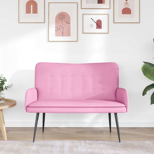 Двуместна софа Розово 115 x 61 x 87 см текстил