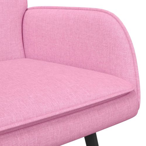 Двуместна софа Розово 115 x 61 x 87 см текстил